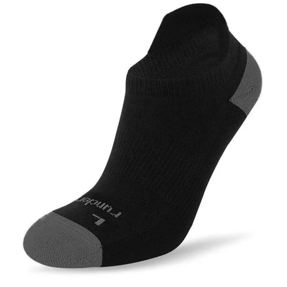 Runderwear Anti Blister Running Sock Low - Black & Grey 2 Pack M